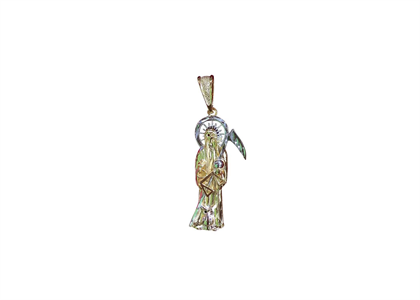 Two Tone Plated Saint Death Pendant